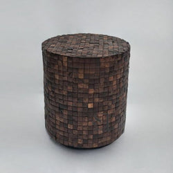 Coconut Shell Stool Side Table