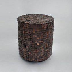 Coconut Shell Stool Side Table