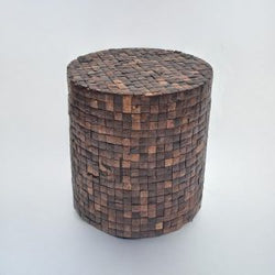 Coconut Shell Stool Side Table