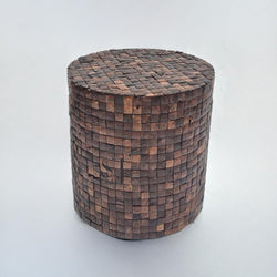 Coconut Shell Stool Side Table
