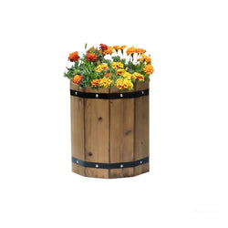 Wooden Barrel Planter Pot made in Vietnam