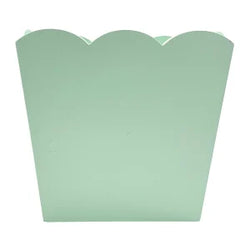 Scalloped MDF Storage Bin – Green Color