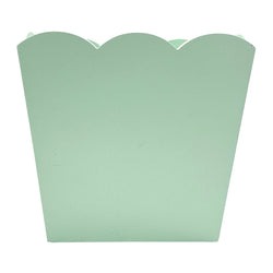 Scalloped MDF Storage Bin – Green Color
