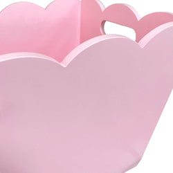Scalloped MDF Storage Bins – Pink Color