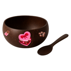 3D Printed Coconut Bowls + Spoon for Valentine’s Day