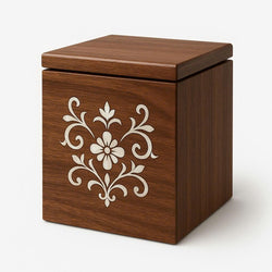 Wood MOP Inlay Urn from Artisan Vietnam